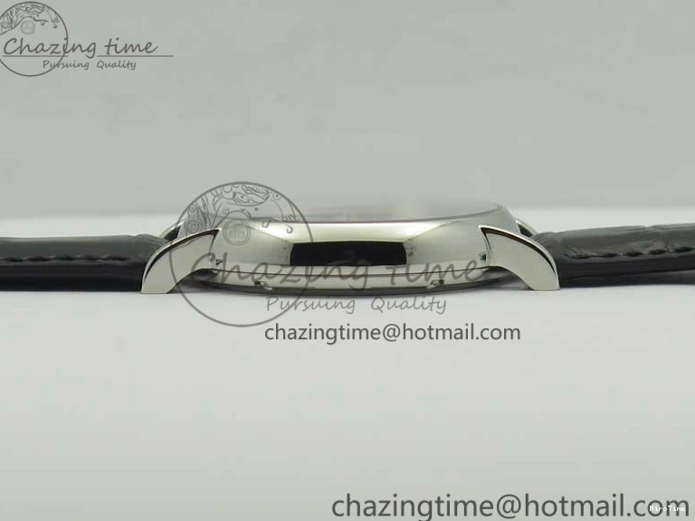 MIROTIME 0518 Portofino Automatic SS TWF 1:1 Best Edition Black Dial on Black Leather Strap A TravelReady 7199